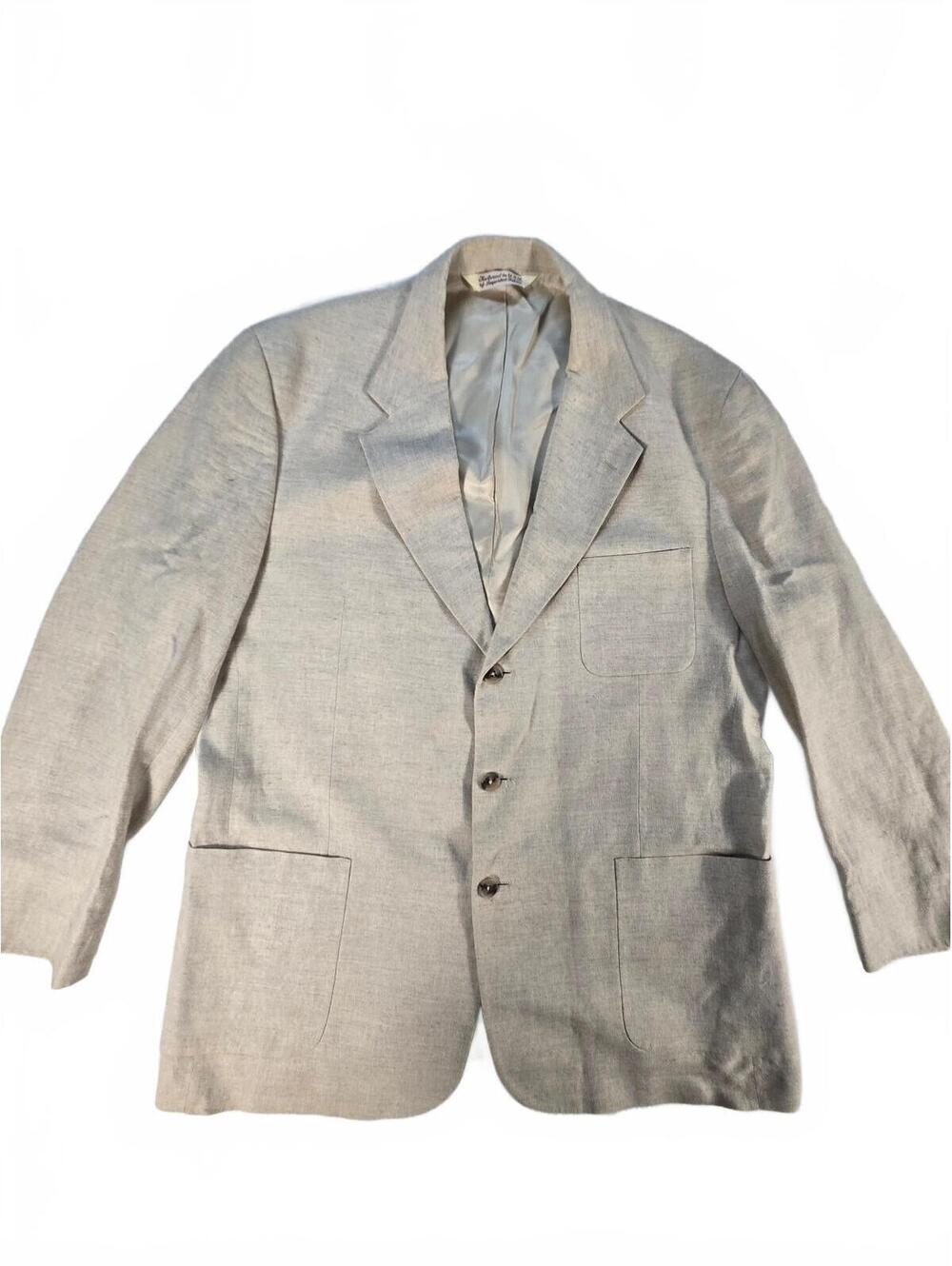 Vintage Hunt Club Men's Linen Cotton Blazer Jacket 46 Office